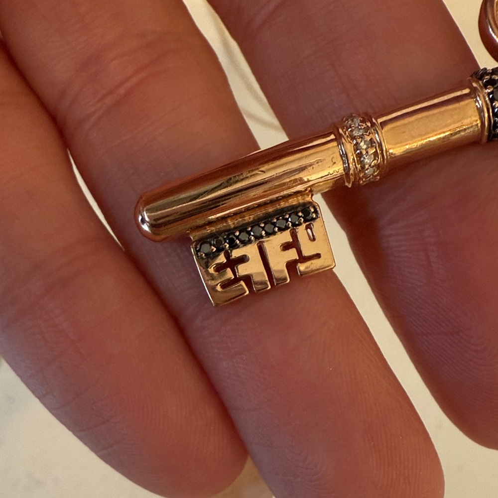 EFFY 14k rose gold key necklace almost 9 grams - Picture 6 of 14